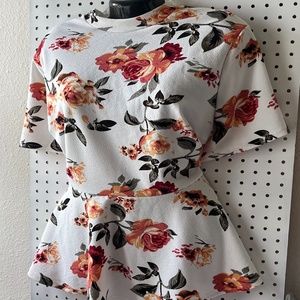 Shein Floral 4XL Peblum Top